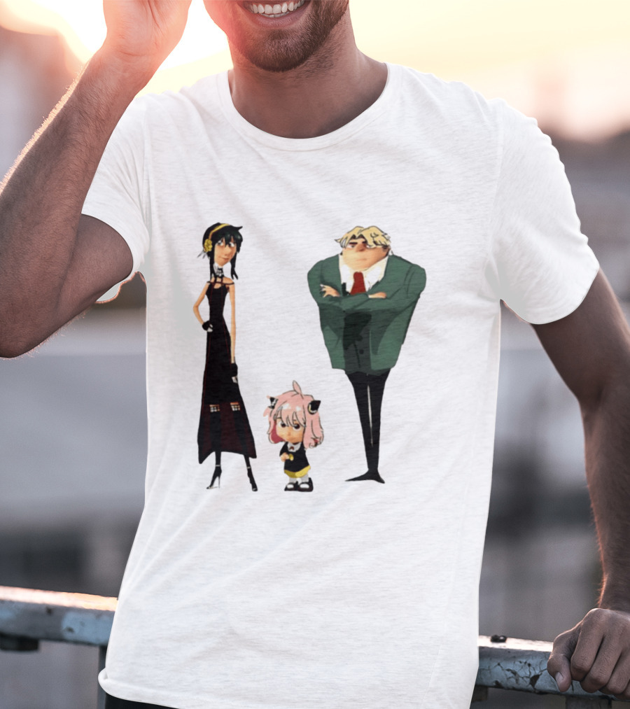 Despicable Me Spy X Family Crossover Cartoon Characters Meme T-Shirt