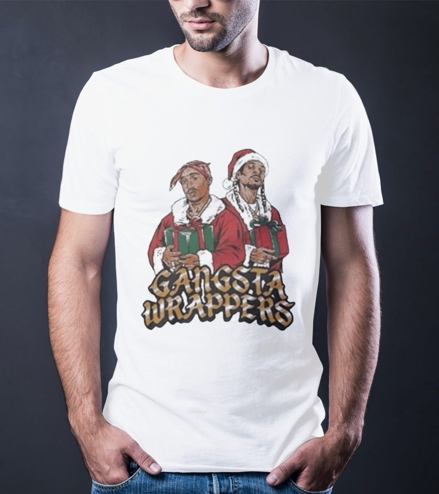 Gangsta Wrappers Christmas Hip Hop Santa T-Shirt