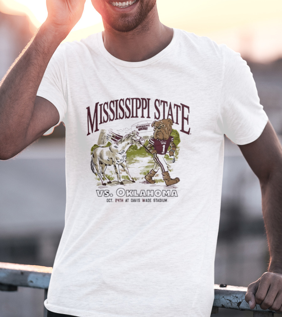 Mississippi State Vs Oklahoma 2026 Game Day At Davis Wade Stadium T-Shirt