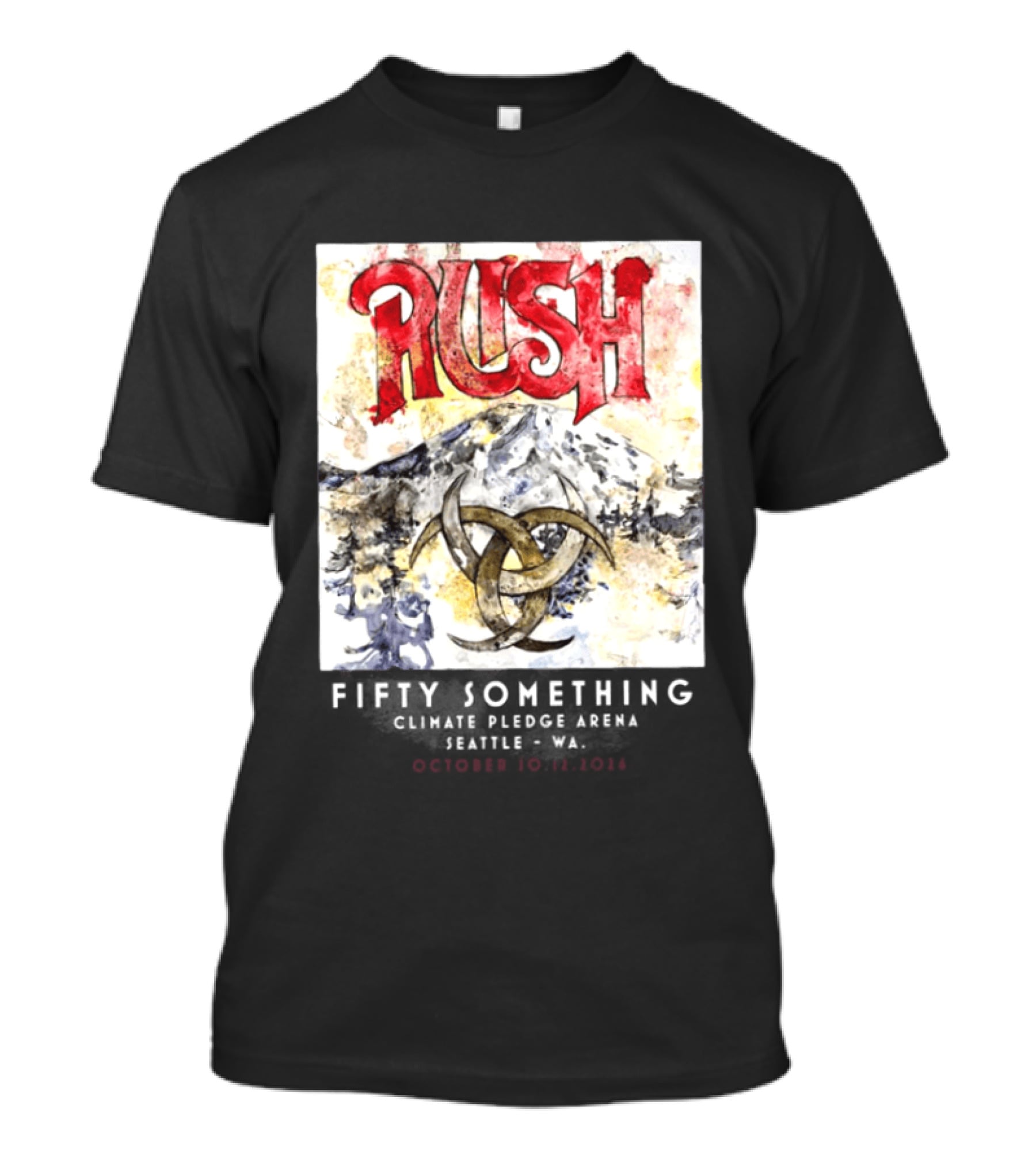Rush Fifty Something Tour October 10th And 12th 2026 Climate Pledge Arena Seattle Washington T-Shirt
