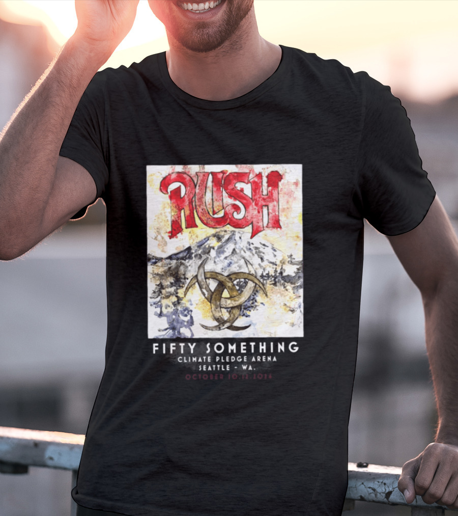 Rush Fifty Something Tour October 10th And 12th 2026 Climate Pledge Arena Seattle Washington T-Shirt