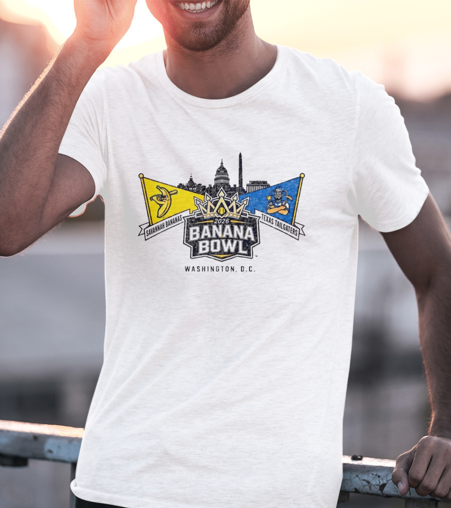 Savannah Bananas Vs Texas Tailgaters Banana Bowl 2026 Washington D.C. T-Shirt