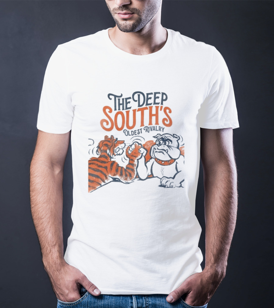 The Deep South's Oldest Rivalry Tiger Vs Bulldog T-Shirt