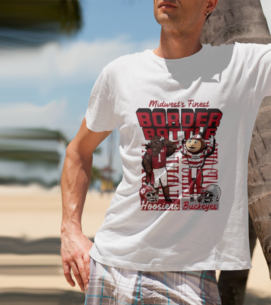 Midwest's Finest Indiana Hoosiers Vs Ohio State Buckeyes 2026 Border Battle T-Shirt