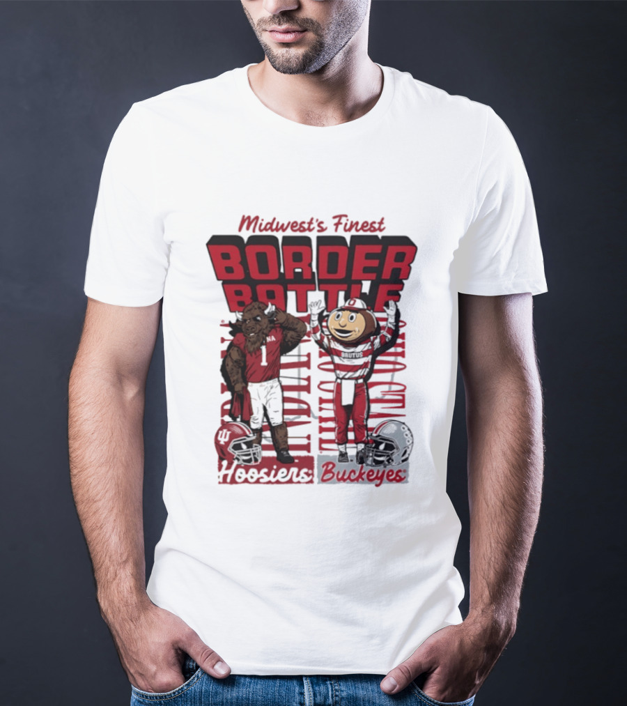 Midwest's Finest Indiana Hoosiers Vs Ohio State Buckeyes 2026 Border Battle T-Shirt
