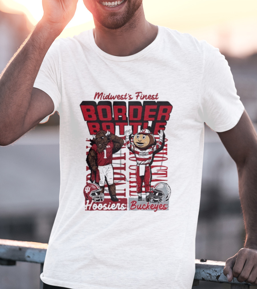 Midwest's Finest Indiana Hoosiers Vs Ohio State Buckeyes 2026 Border Battle T-Shirt