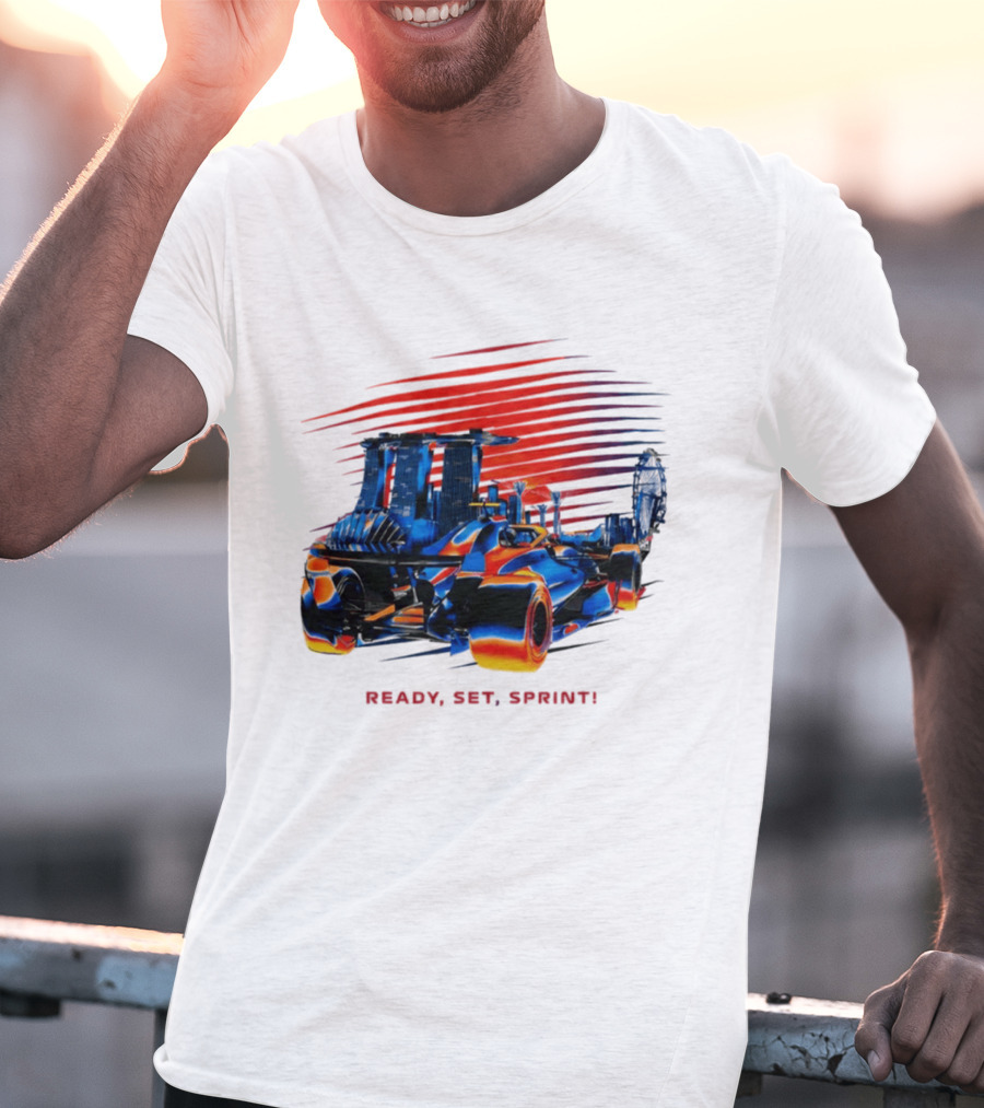 Singapore F1 Grand Prix Ready Set Sprint Racecar T-Shirt