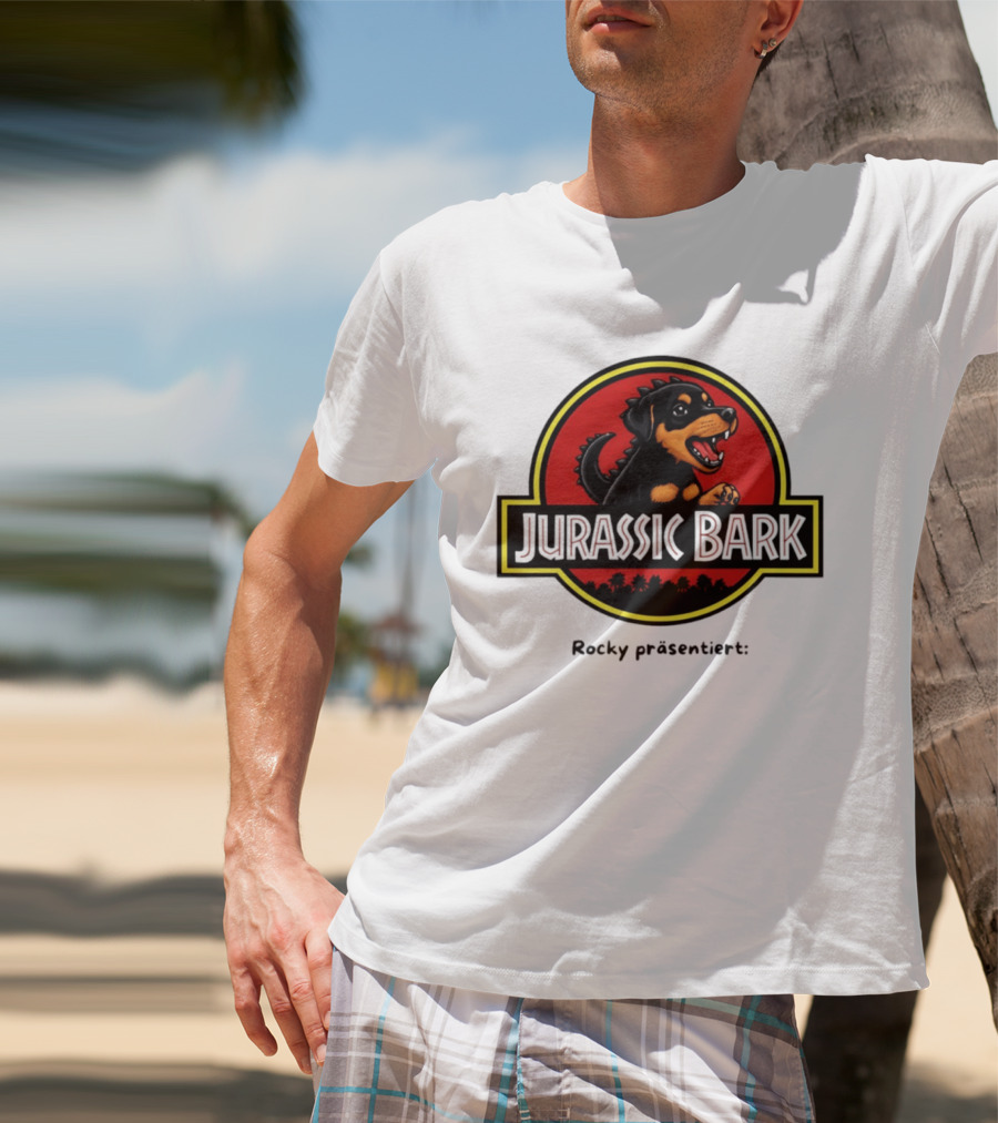 Jurassic Bark Rocky Prasentiert Dinosaur Dog T-Shirt