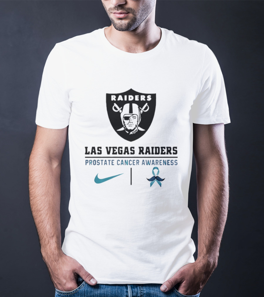Las Vegas Raiders Prostate Cancer Awareness Nike Collaboration T-Shirt