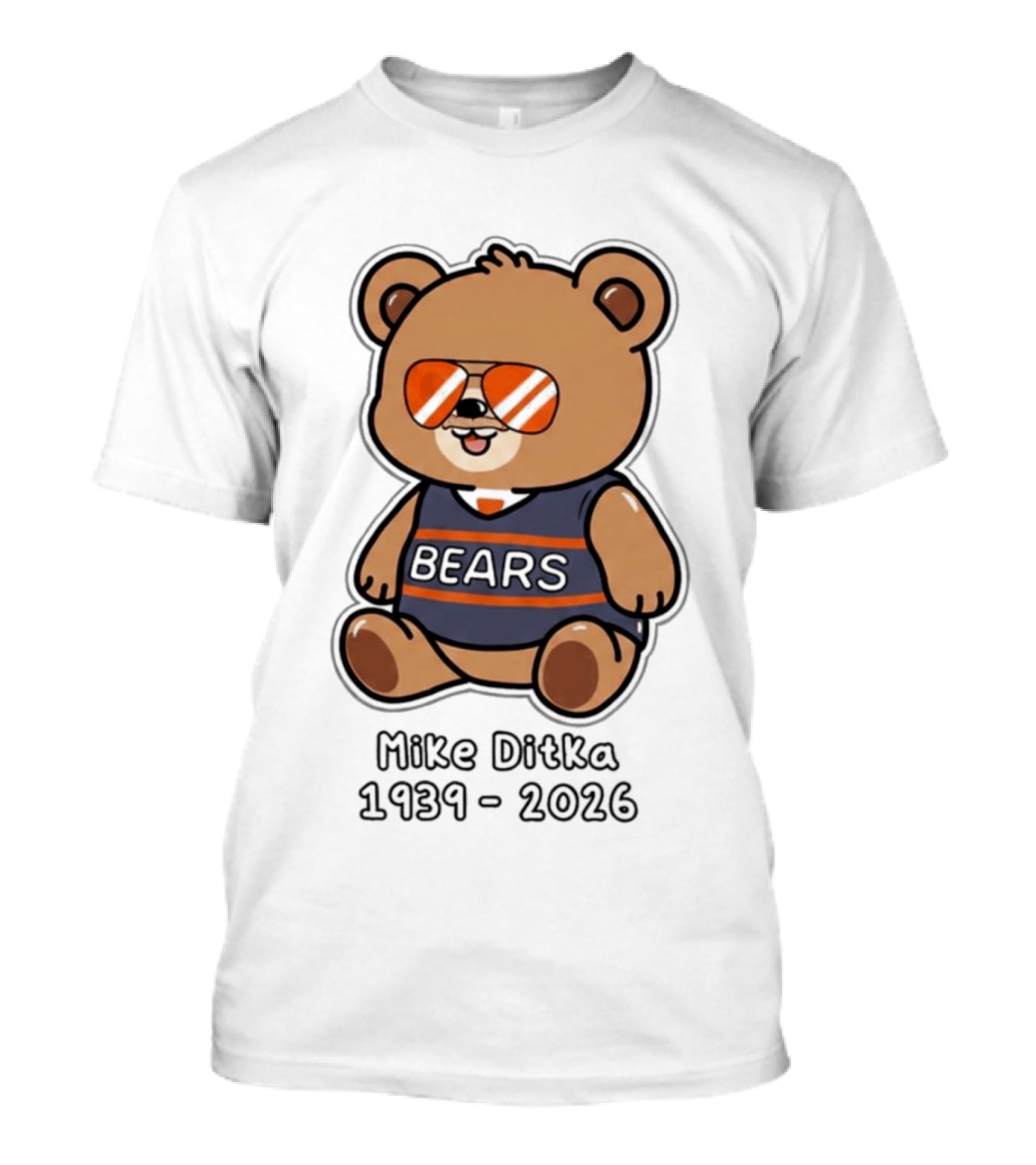 Mike Ditka 1939 2026 Bears Teddy Bear Memorial T-Shirt