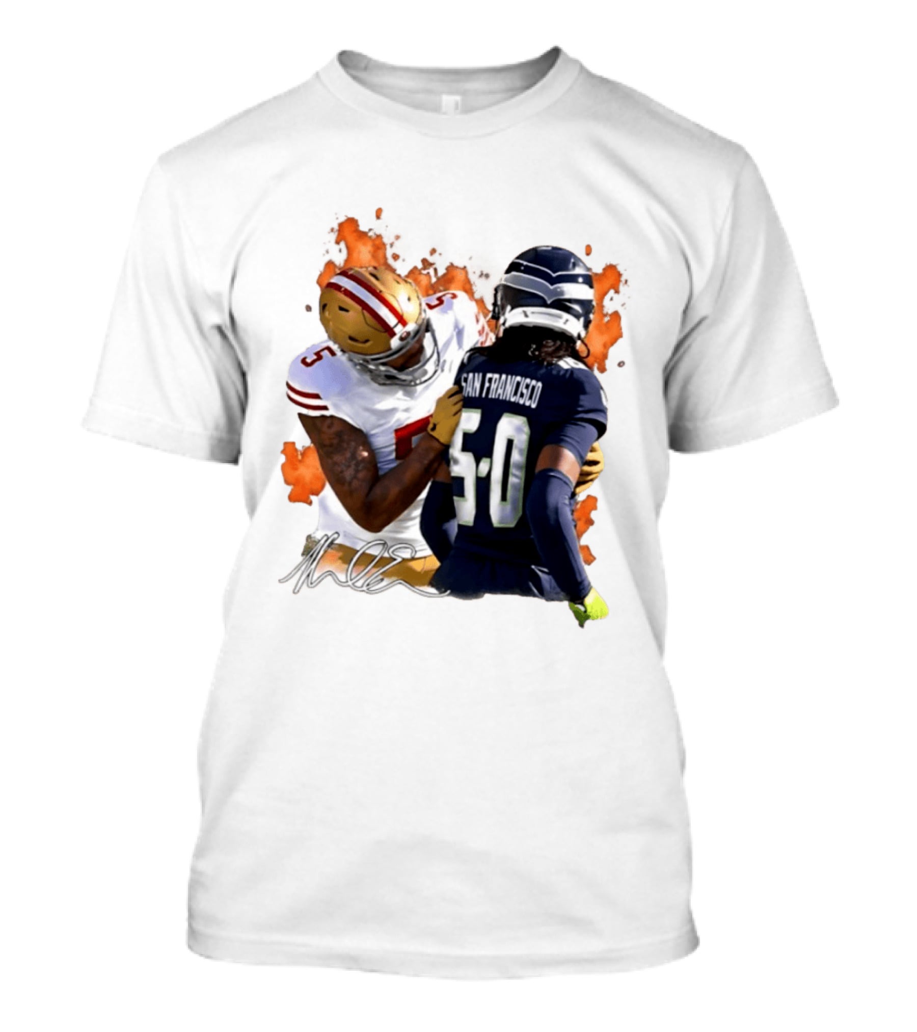 Mike Evans San Francisco 49ers Clash With Seattle Rival In Fiery Showdown T-Shirt