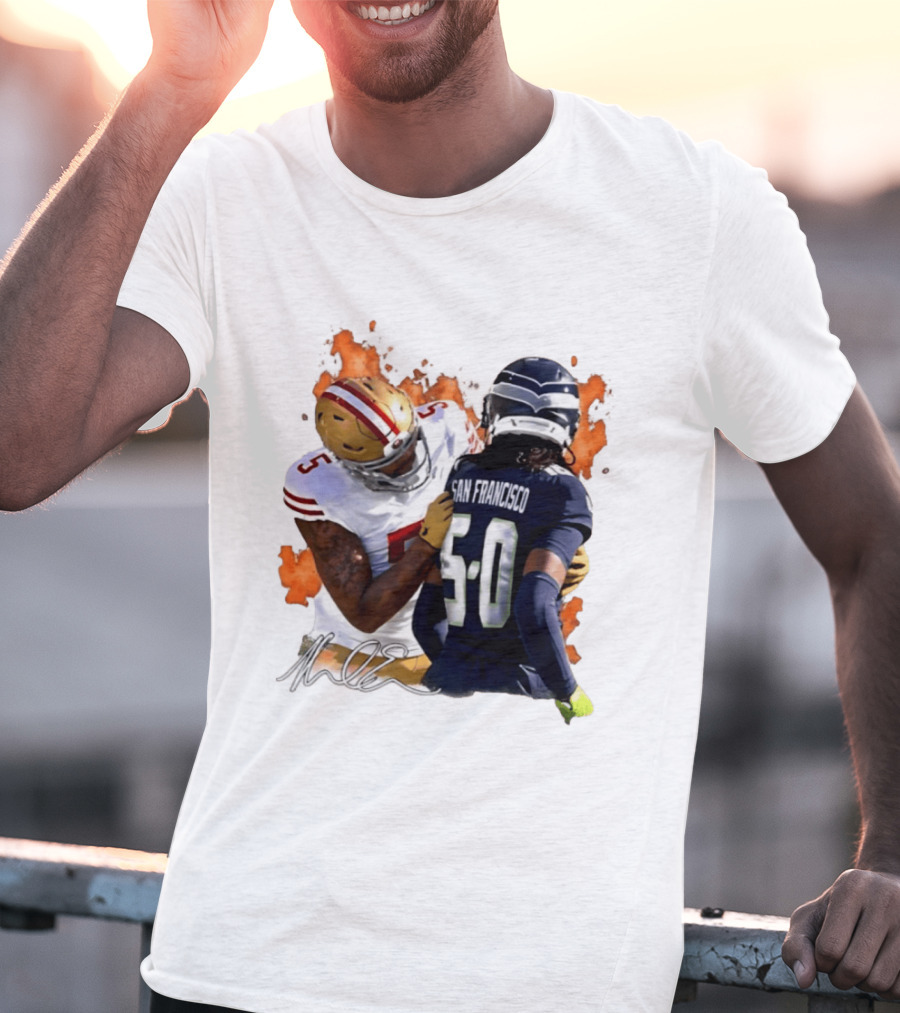Mike Evans San Francisco 49ers Clash With Seattle Rival In Fiery Showdown T-Shirt