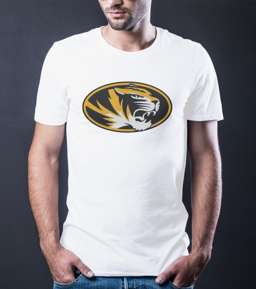 Missouri Tigers Mizzou NCAA 2026 White Tigers Oval T-Shirt