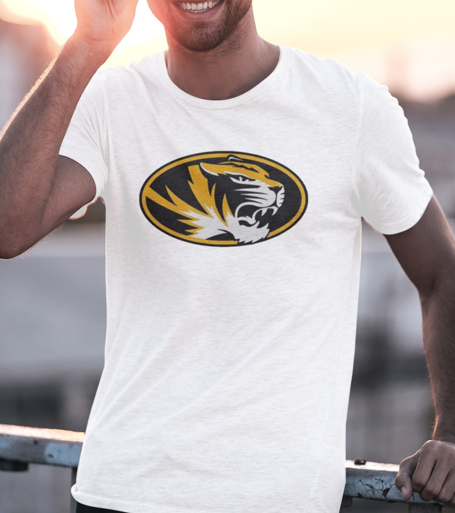 Missouri Tigers Mizzou NCAA 2026 White Tigers Oval T-Shirt