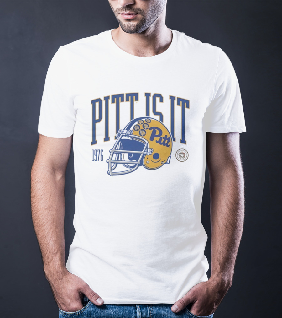Pitt Is It National Champs 1976 Football Helmet T-Shirt