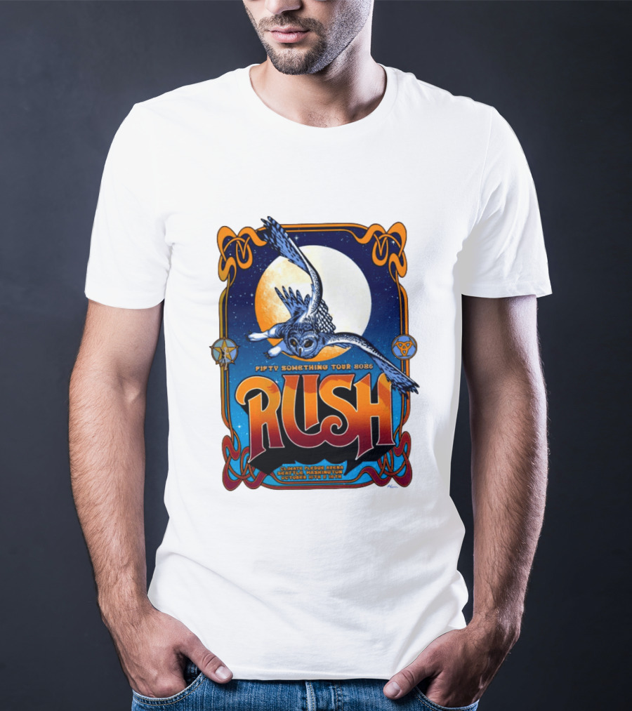 Rush Fifty Something Tour 2026 Owl Moon Climate Pledge Arena October Seattle T-Shirt