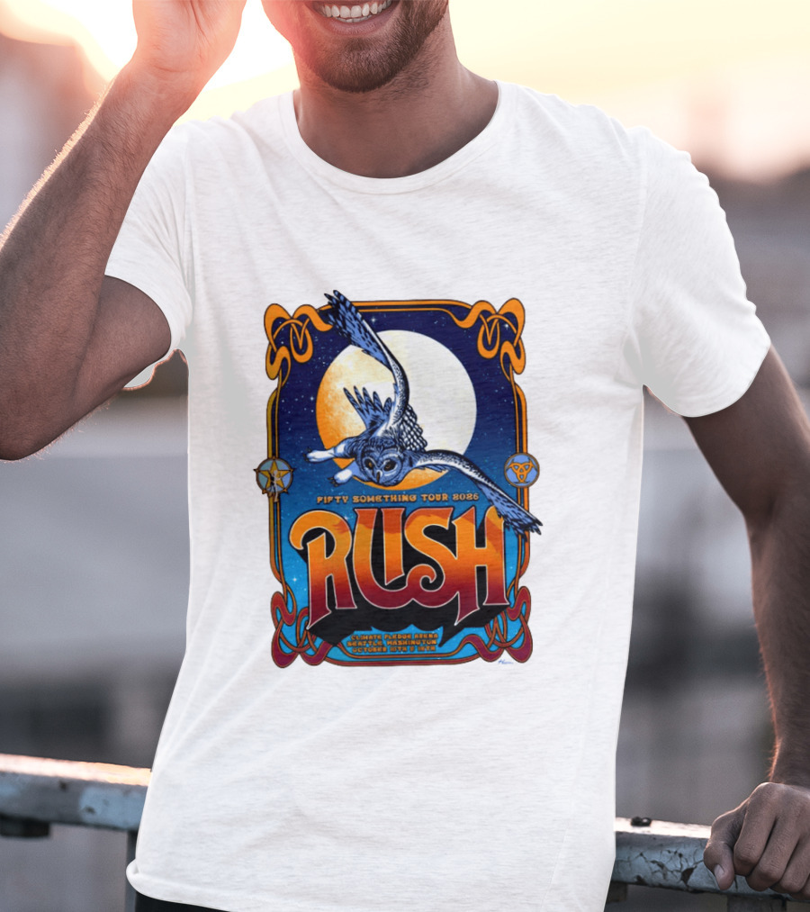 Rush Fifty Something Tour 2026 Owl Moon Climate Pledge Arena October Seattle T-Shirt
