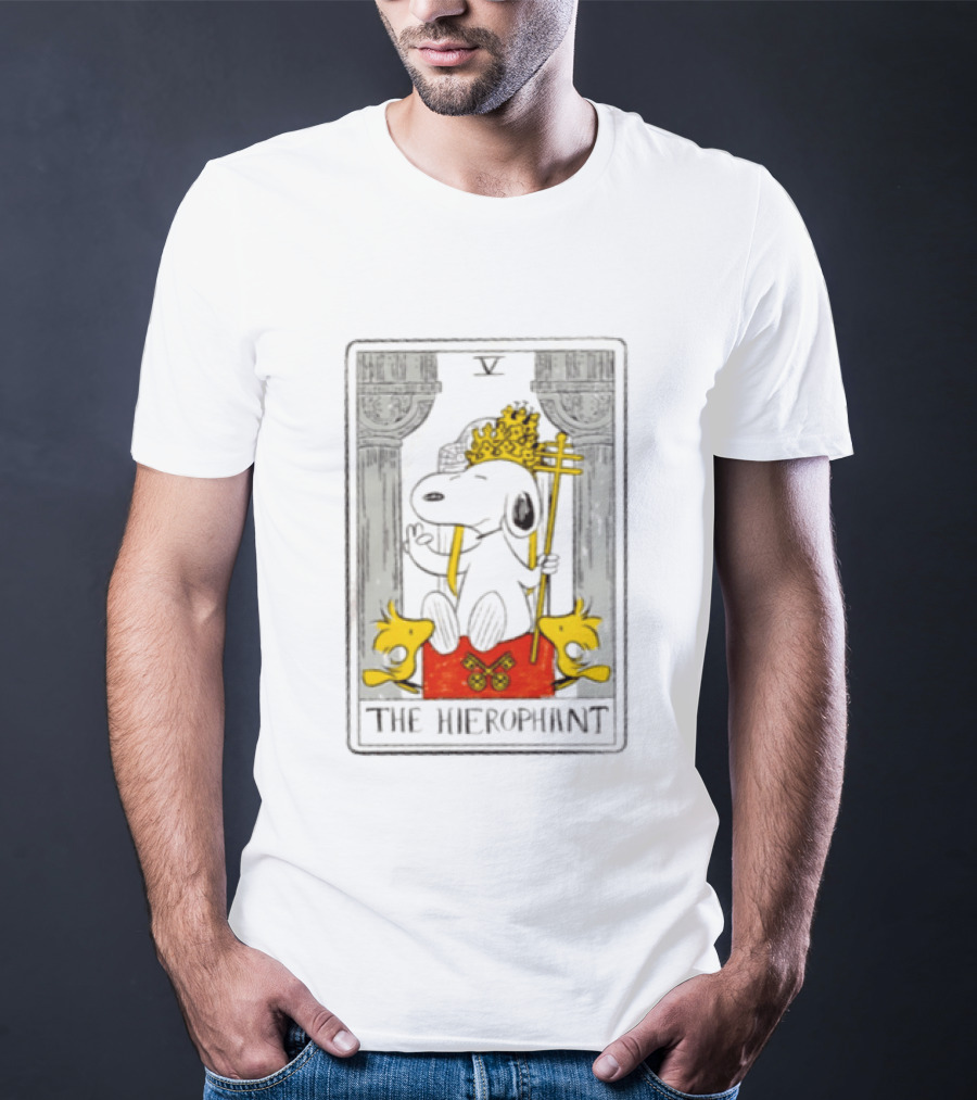 Snoopy Tarot Card The Hierophant Peanuts Charles Schulz T-Shirt