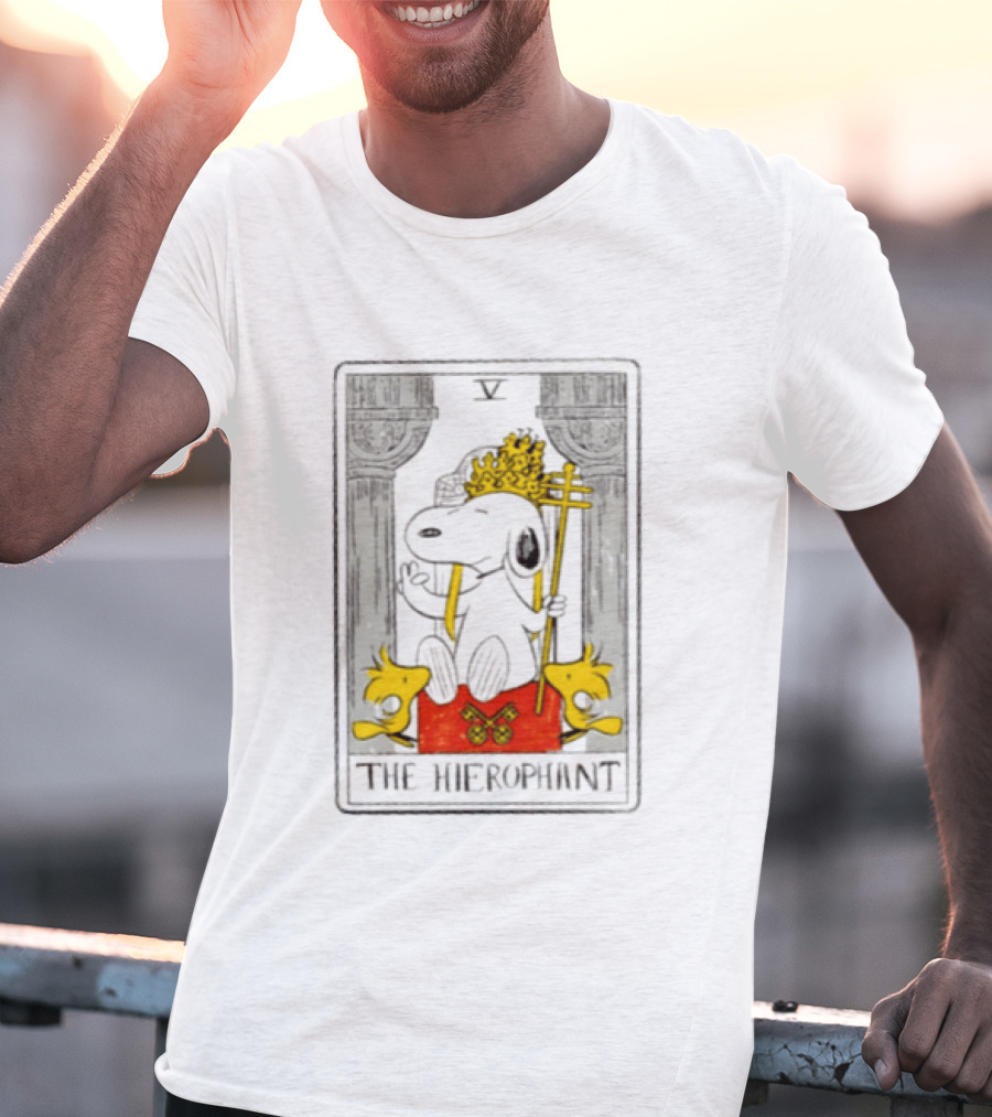 Snoopy Tarot Card The Hierophant Peanuts Charles Schulz T-Shirt