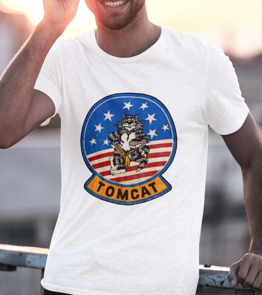 Tomcat 1987 JRS Enterprises Stars And Stripes Cat T-Shirt