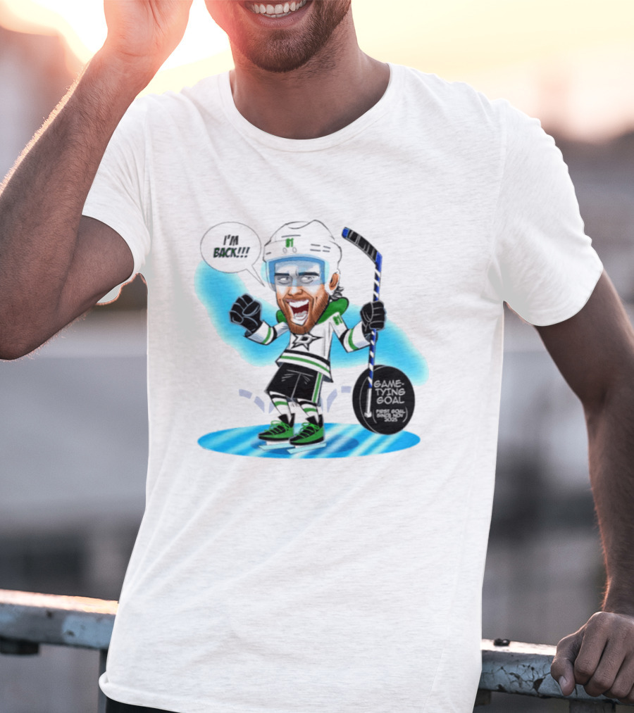 Tyler Seguin Dallas Stars I'm Back Game Tying Goal Hockey Caricature T-Shirt