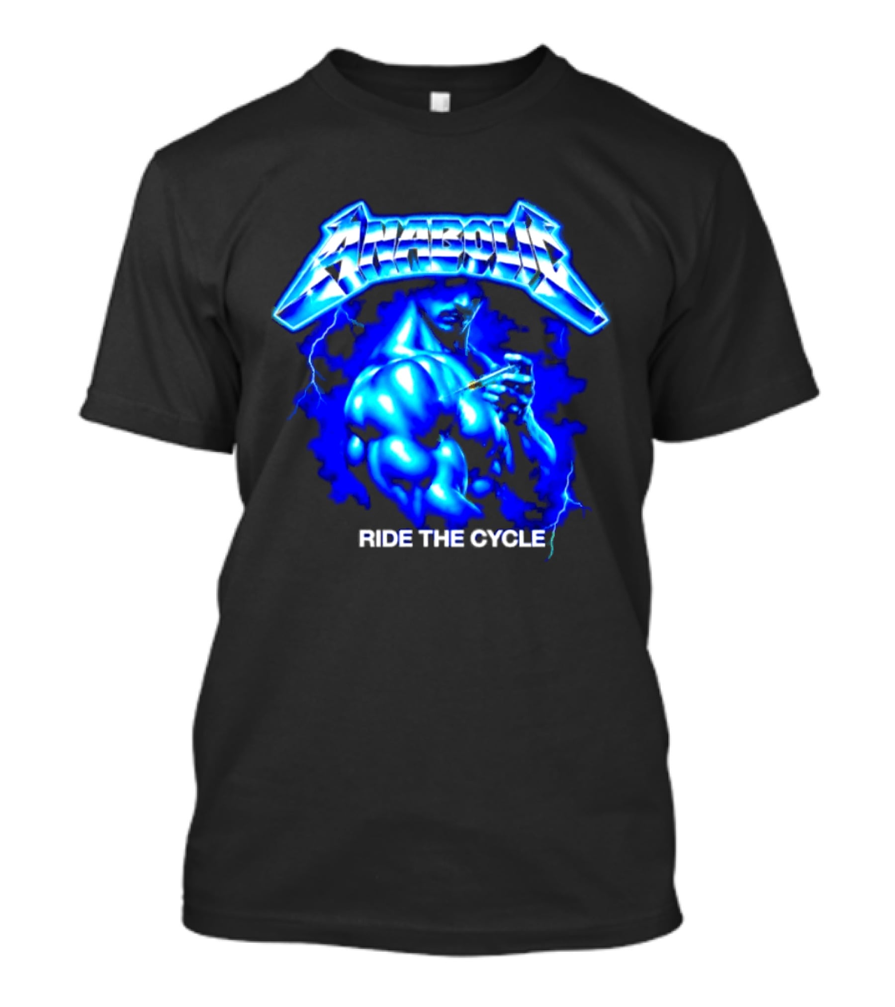 Anabolic Ride The Cycle Bodybuilding Gym Power Muscle Lightning Bodybuilder T-Shirt