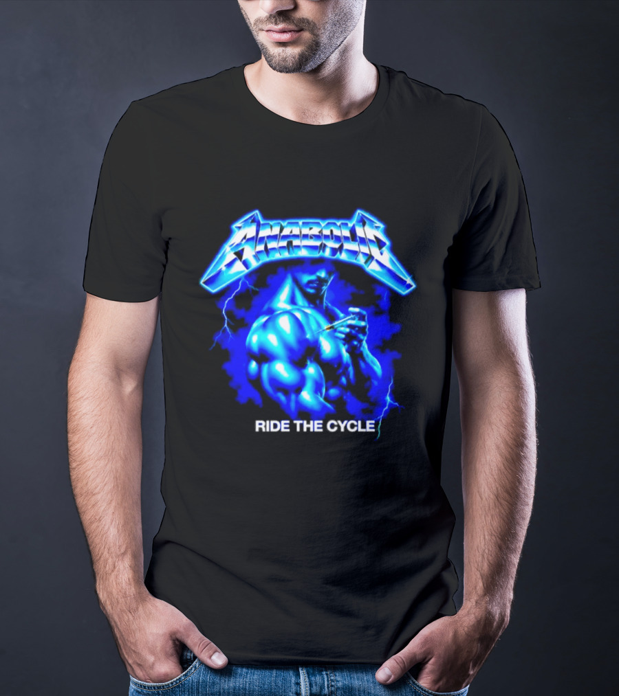 Anabolic Ride The Cycle Bodybuilding Gym Power Muscle Lightning Bodybuilder T-Shirt