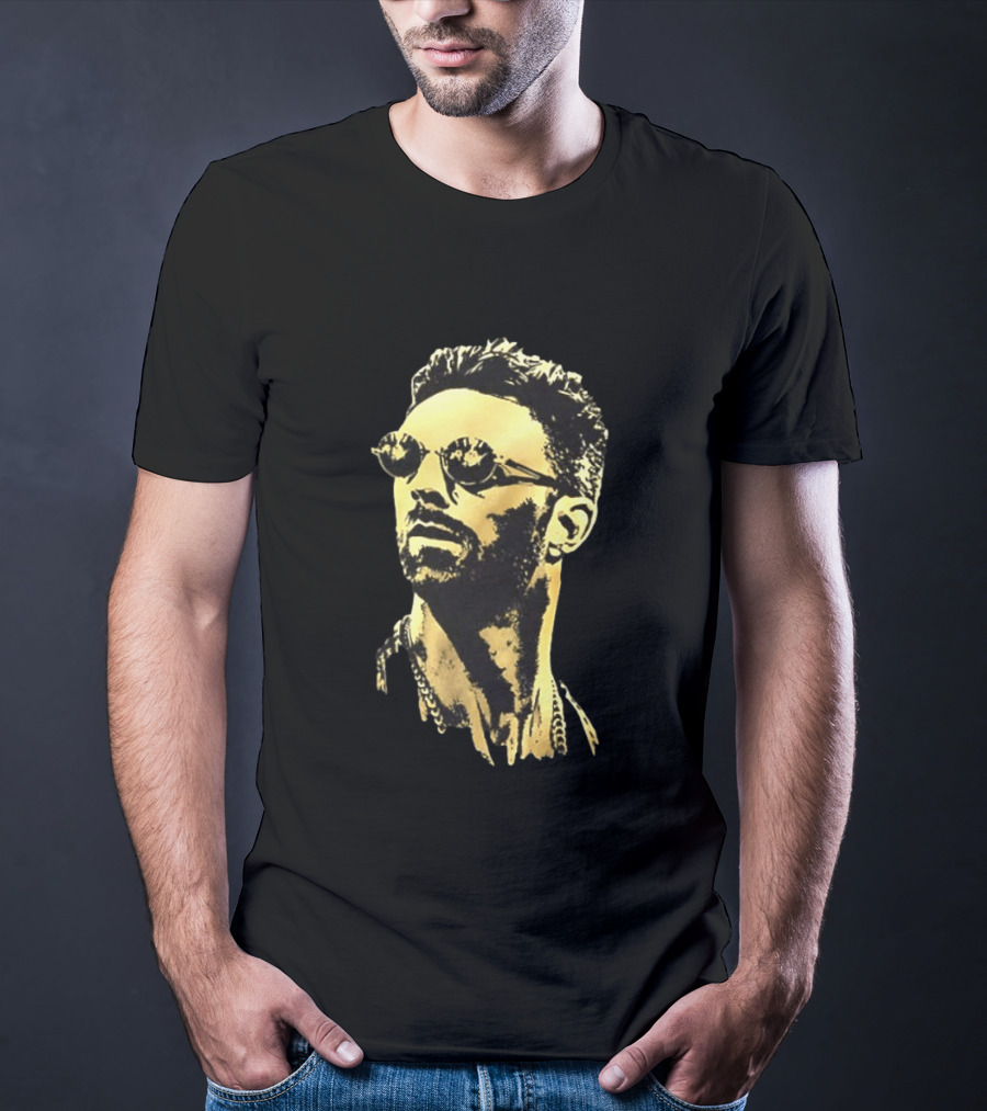 LA Knight Sunglasses Portrait Double Sided T-Shirt