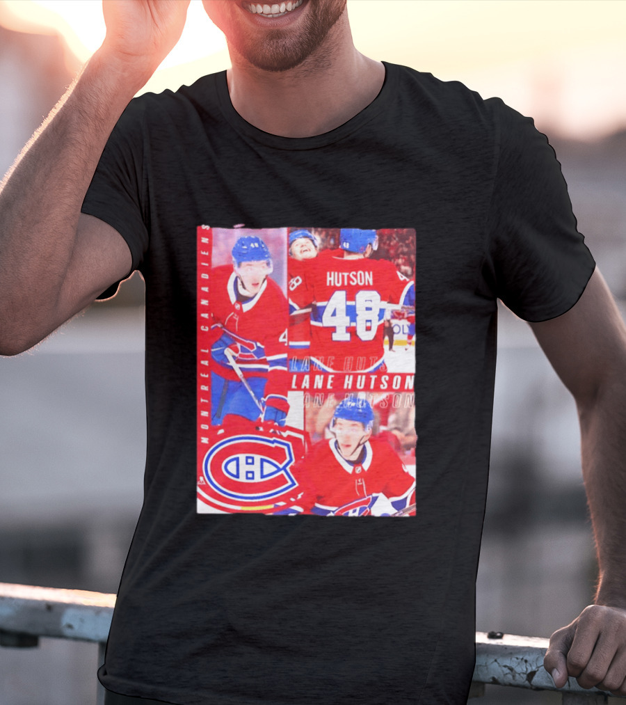 Montreal Canadiens Lane Hutson 48 All For One Moment T-Shirt