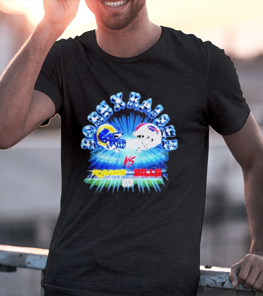 Max Krause Los Angeles Rams Vs Buffalo Bills October 12 2026 Sofi Stadium T-Shirt