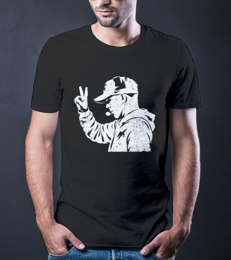 Matt Rhule Peace Gesture Nebraska Cornhuskers Coach T-Shirt