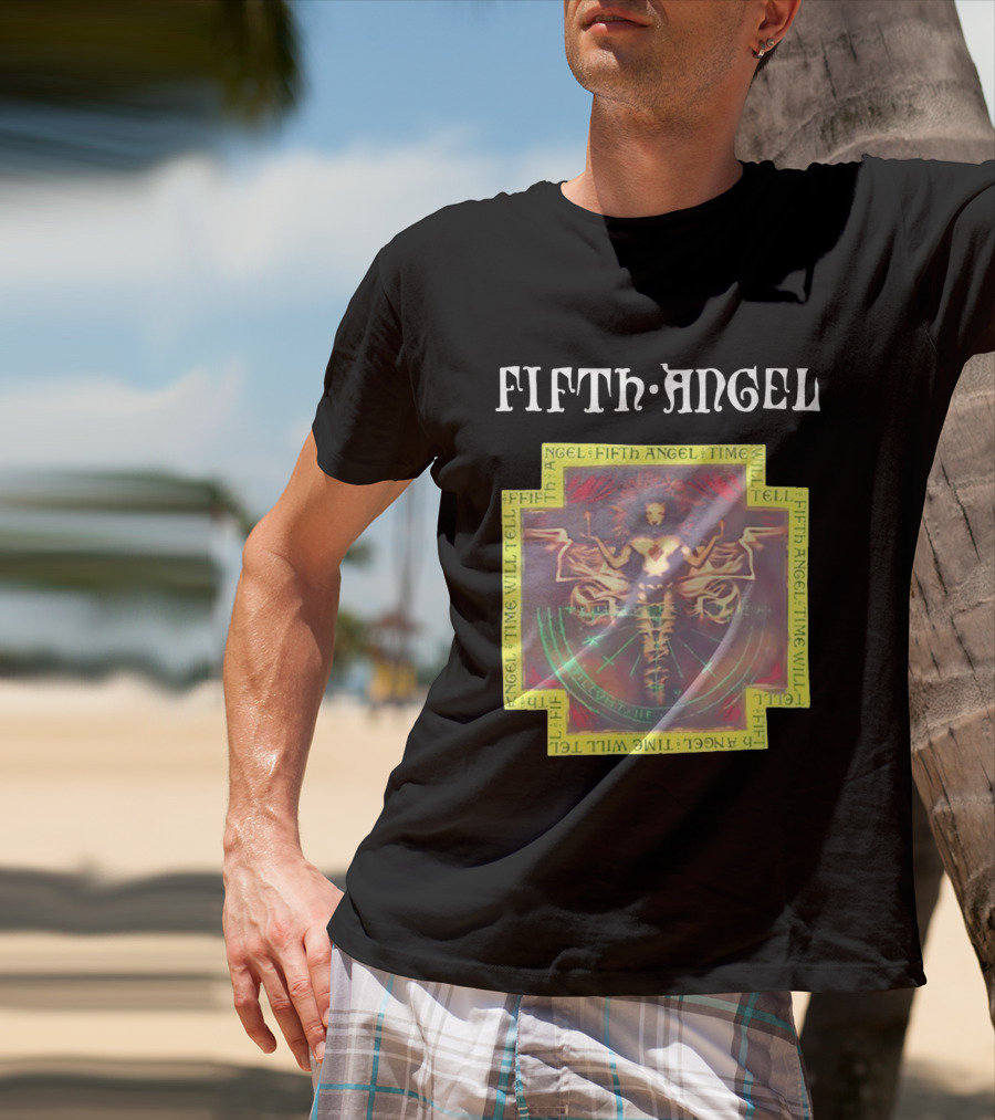 Fifth Angel Time Will Tell Album Art Music Band T-Shirt