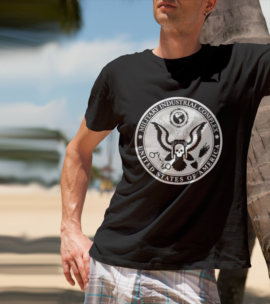 Military Industrial Complex Profit In Blood And Chains United States Of America T-Shirt