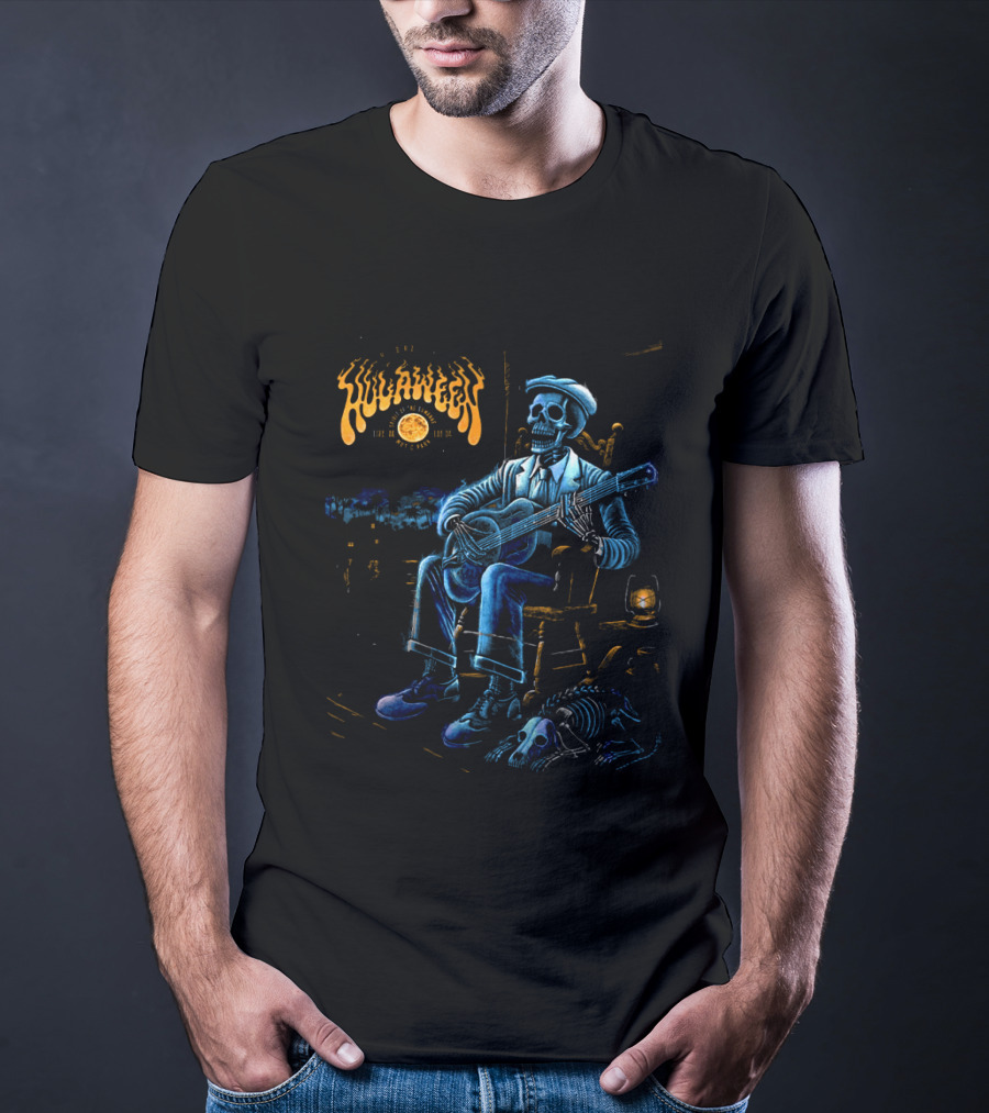 Hulaween 2026 The Ghosts Of The Swamp Live Oak Florida October 22 25 Skeleton Guitarist T-Shirt