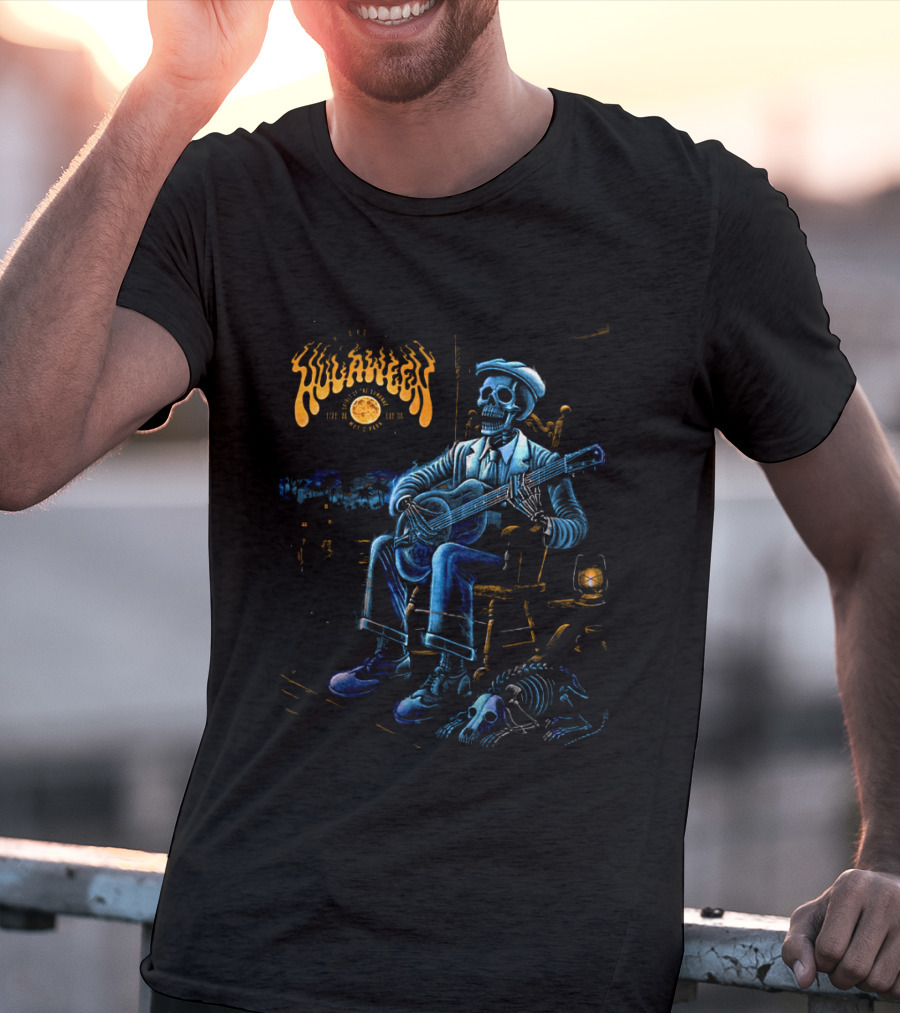 Hulaween 2026 The Ghosts Of The Swamp Live Oak Florida October 22 25 Skeleton Guitarist T-Shirt