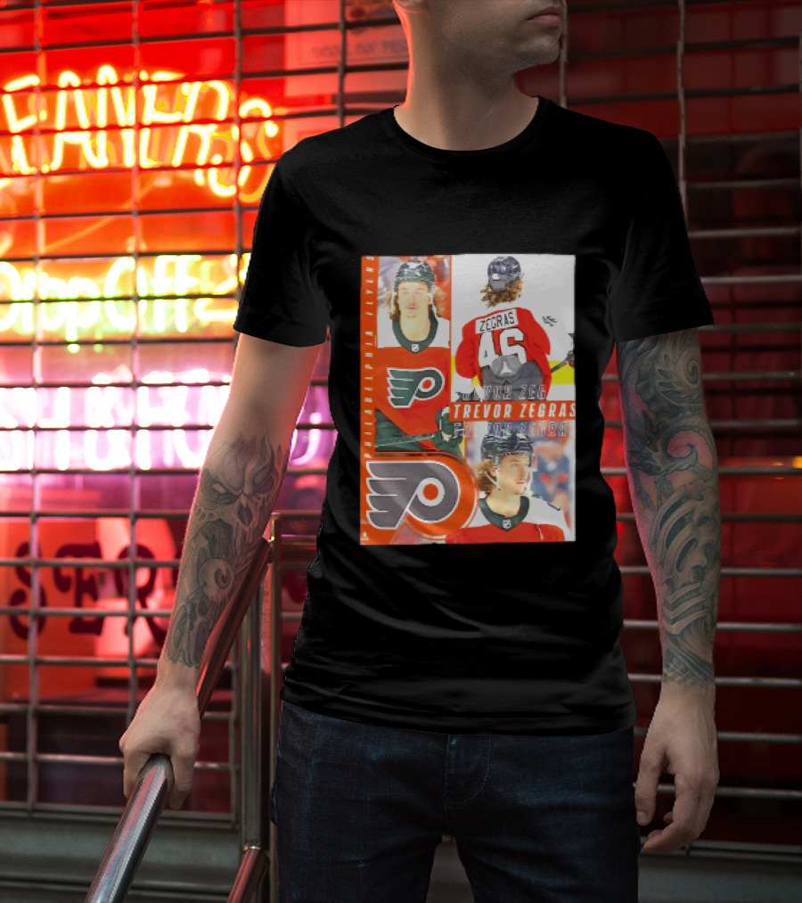 Philadelphia Flyers Trevor Zegras 46 Hockey Moment T-Shirt