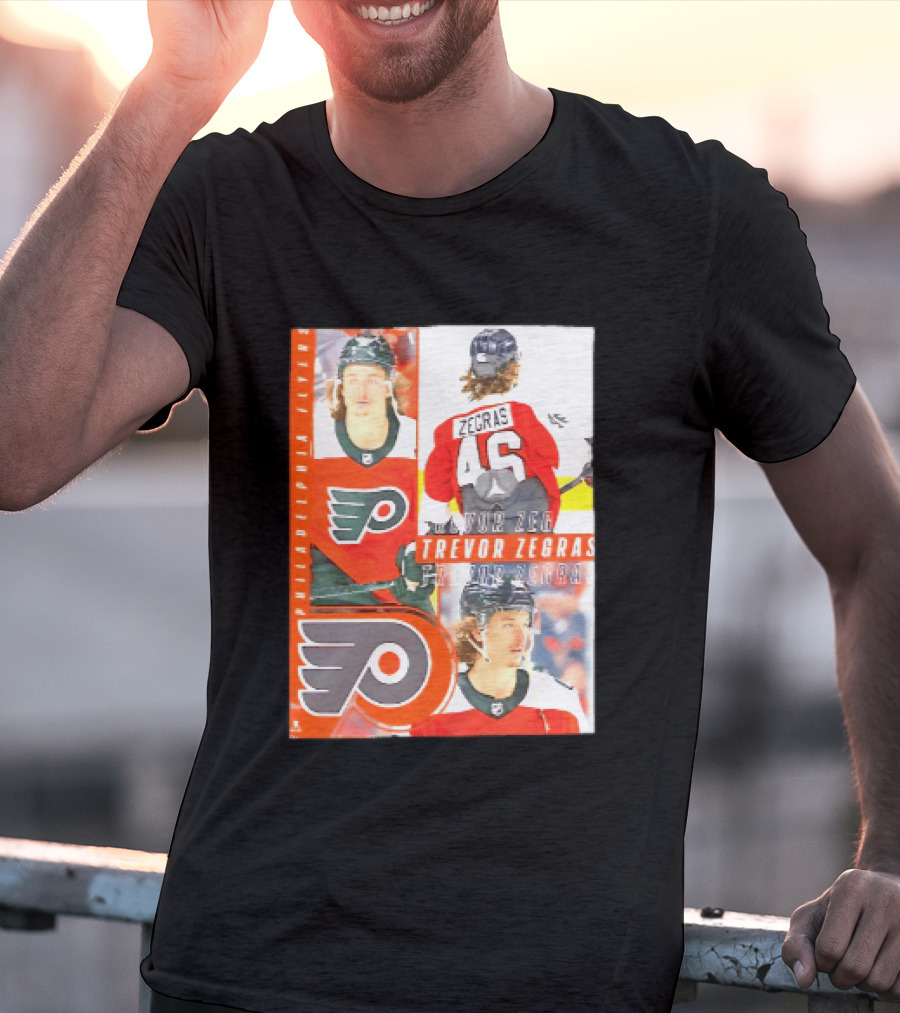 Philadelphia Flyers Trevor Zegras 46 Hockey Moment T-Shirt