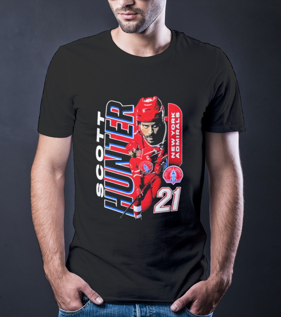Scott Hunter New York Admirals 21 Hockey Team Player T-Shirt