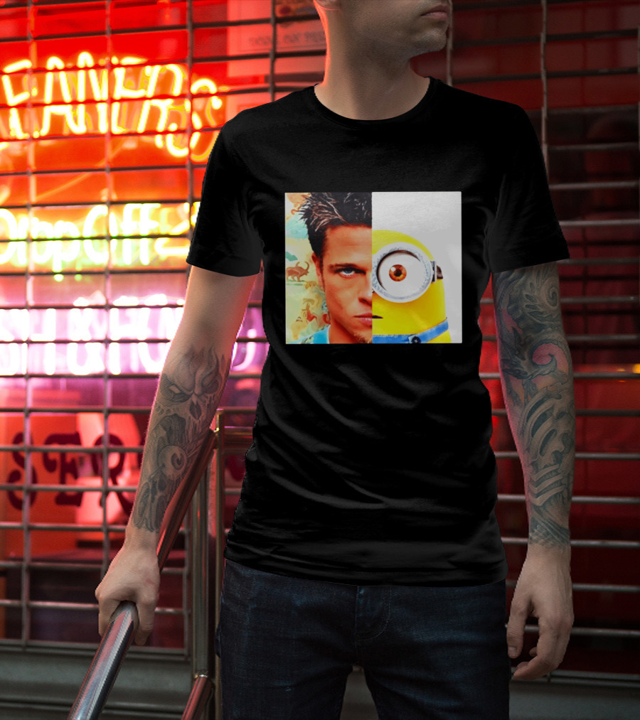 Tyler Durden Minions Split Face Mashup T-Shirt