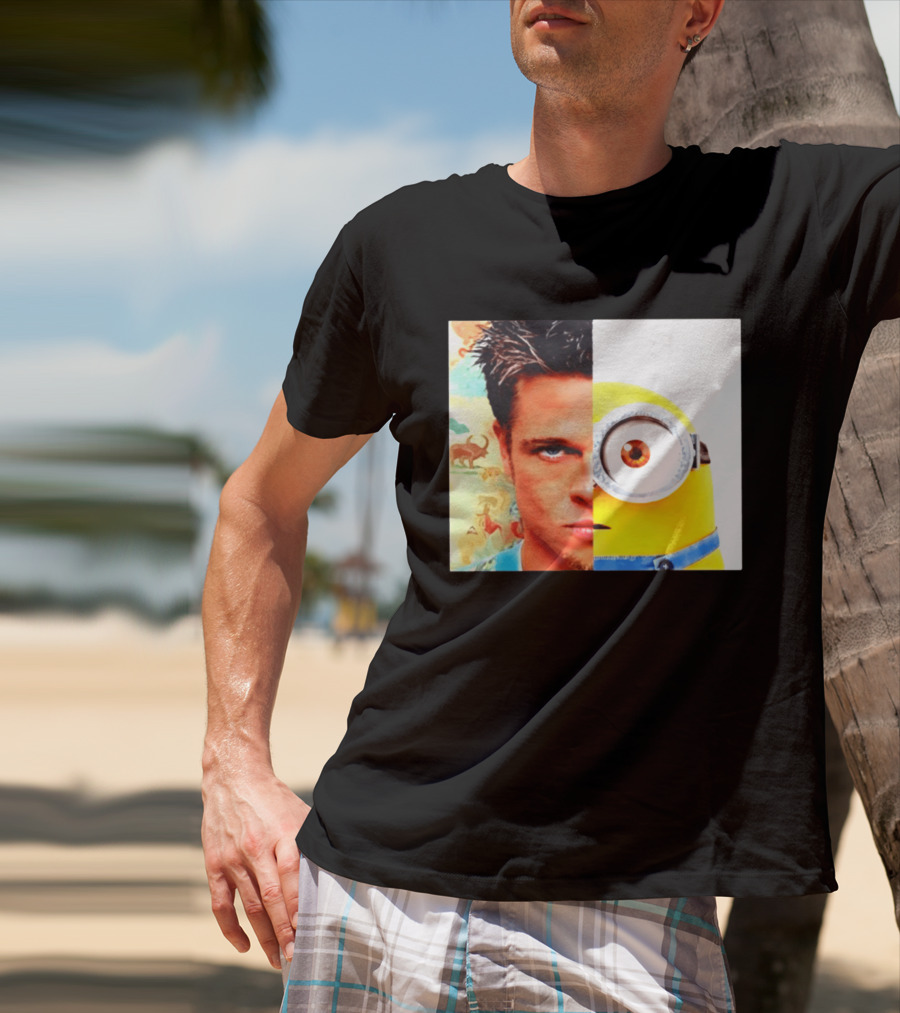 Tyler Durden Minions Split Face Mashup T-Shirt