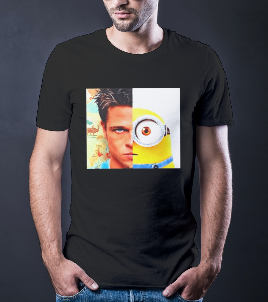 Tyler Durden Minions Split Face Mashup T-Shirt