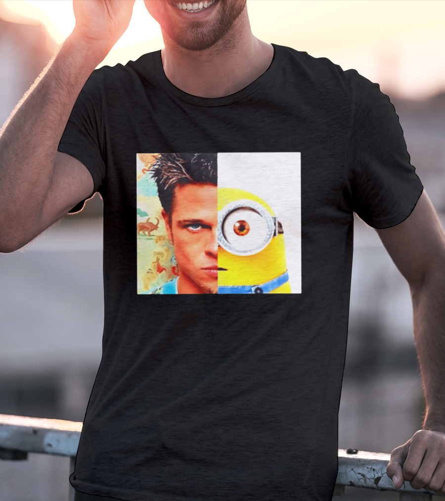 Tyler Durden Minions Split Face Mashup T-Shirt