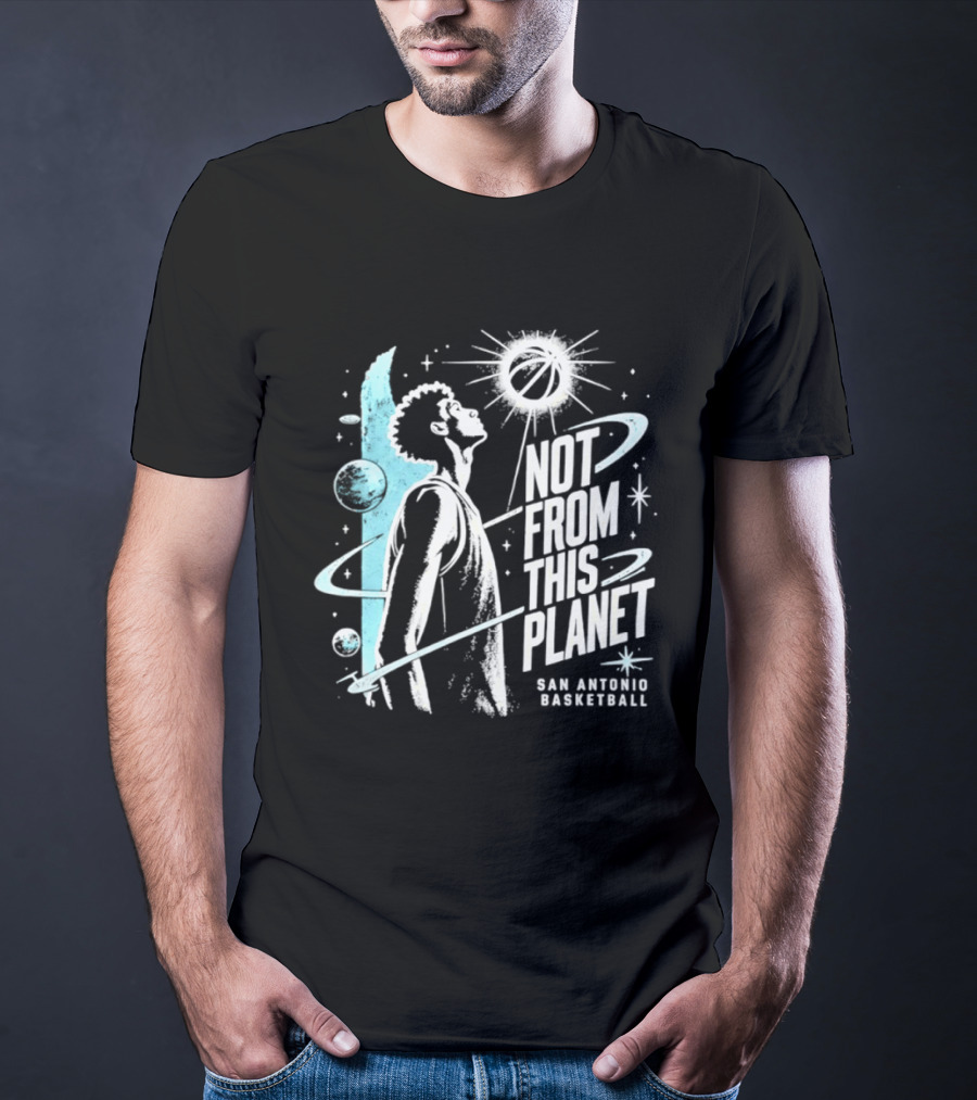 Victor Wembanyama San Antonio Basketball Not From This Planet Space Alien T-Shirt