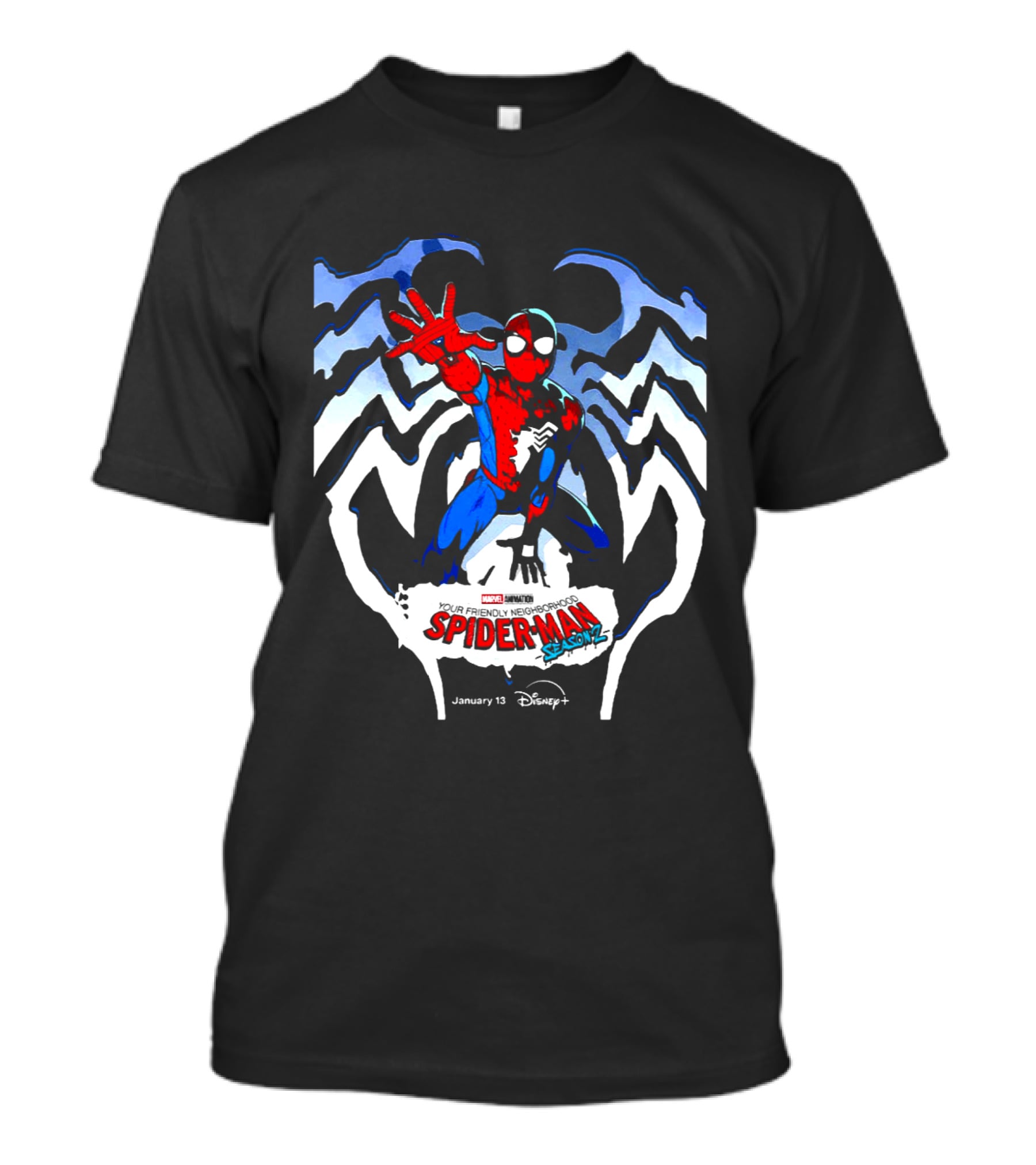 Marvel Spider Man Season 2 Disney Plus January 13 T-Shirt