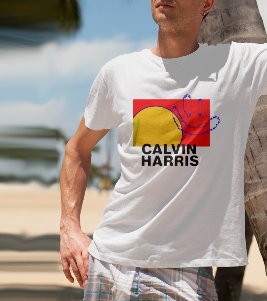 Calvin Harris North America 2027 Tour Dates Pixel T-Shirt