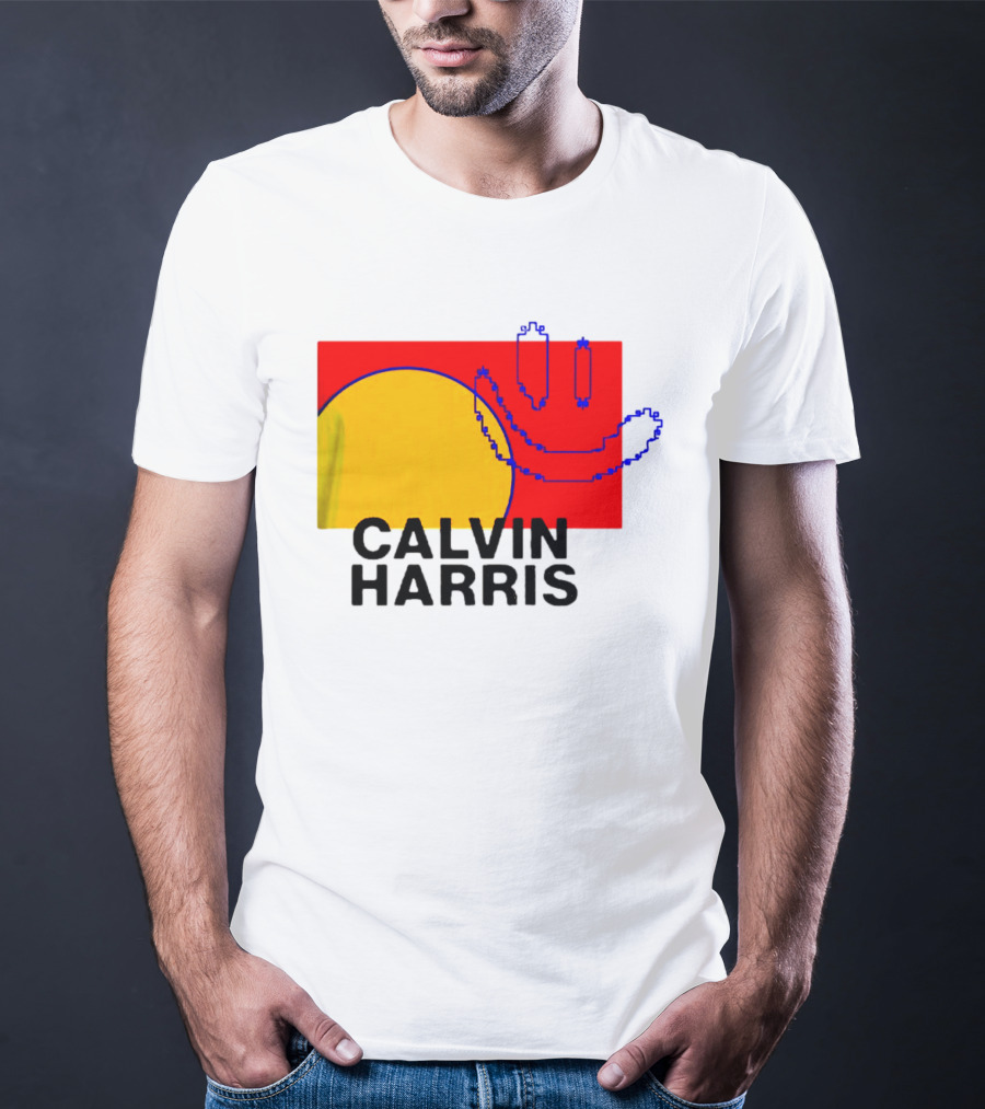 Calvin Harris North America 2027 Tour Dates Pixel T-Shirt