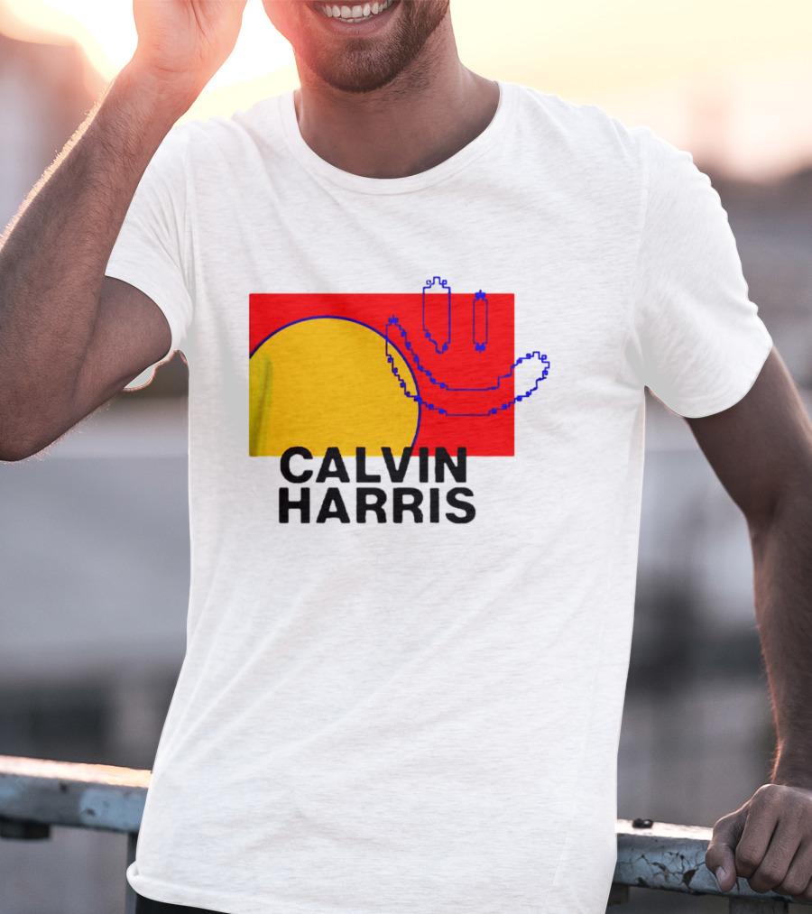 Calvin Harris North America 2027 Tour Dates Pixel T-Shirt