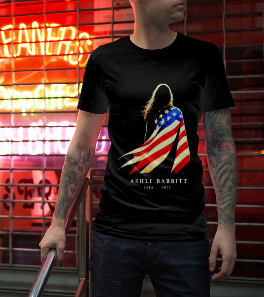 America Ashli Babbitt Memorial 1985 2021 Flag T-Shirt