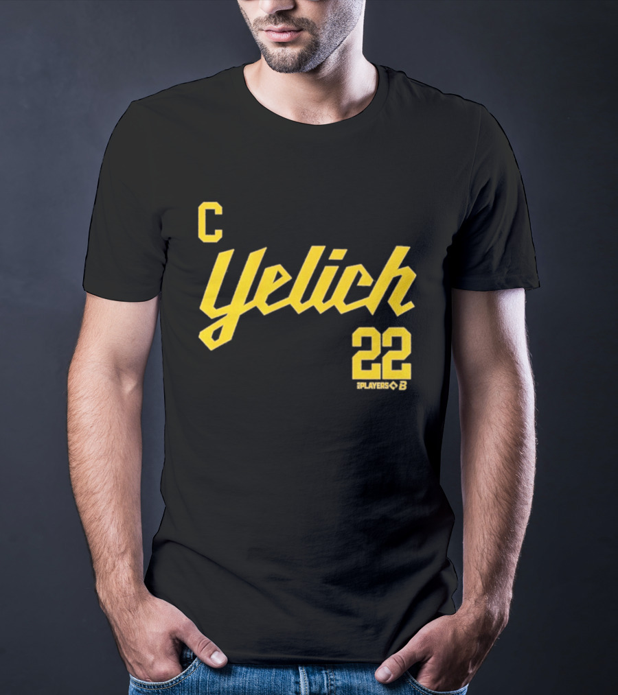 Yelich 22 Captain Players Milwaukee Brewers Baseball MLB T-Shirt