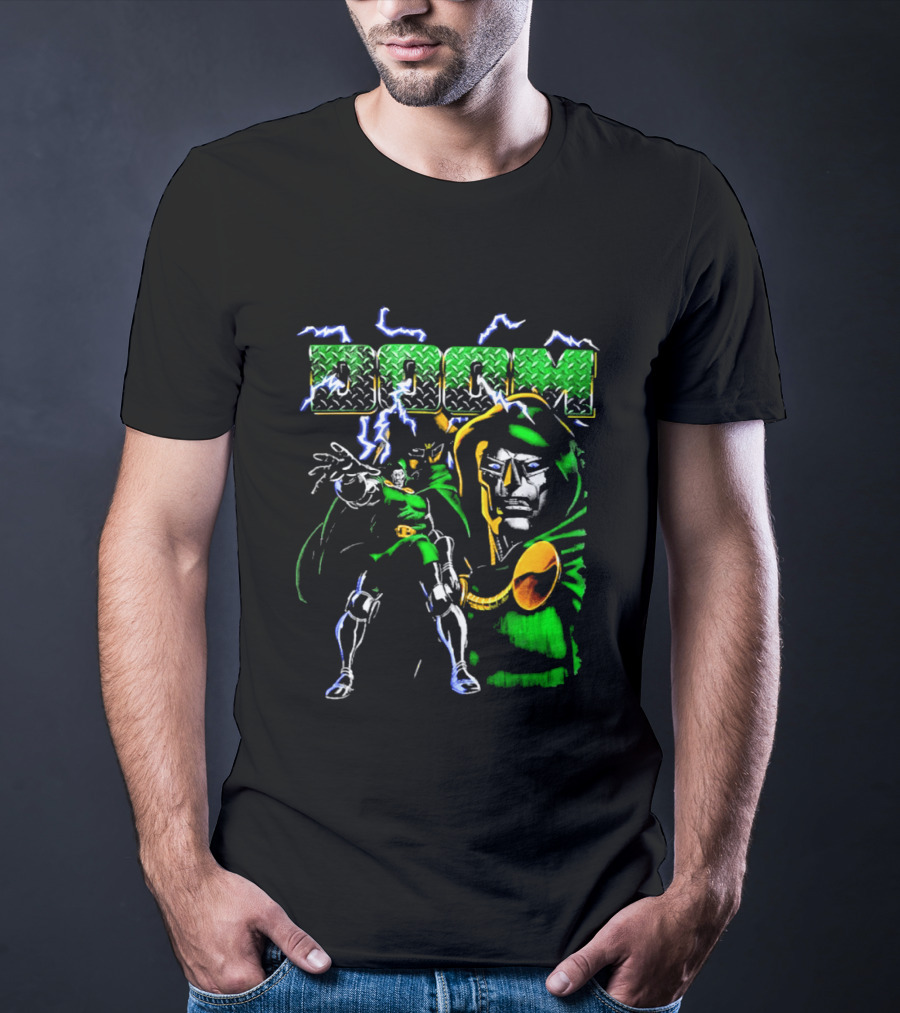 Marvel Doctor Doom Metallic Lightning Victor Von Doom T-Shirt